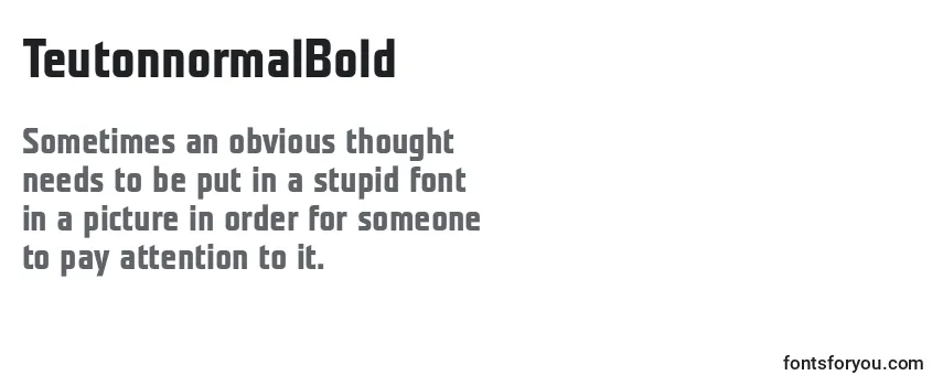 Review of the TeutonnormalBold Font