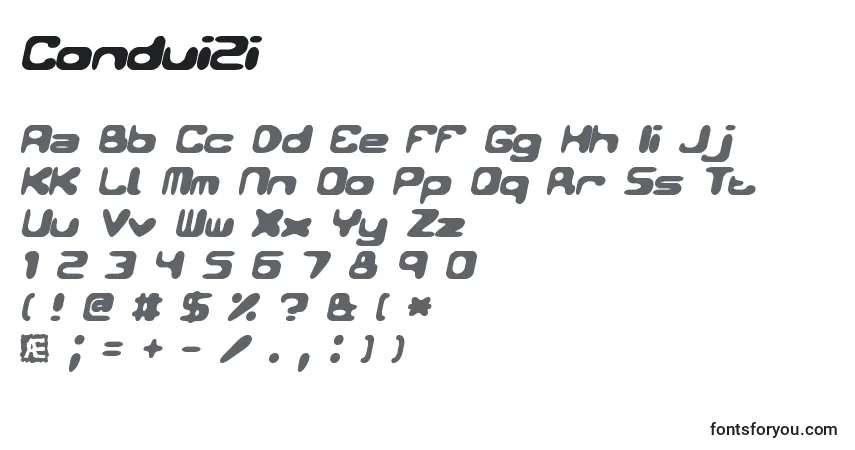 Condui2i Font – alphabet, numbers, special characters