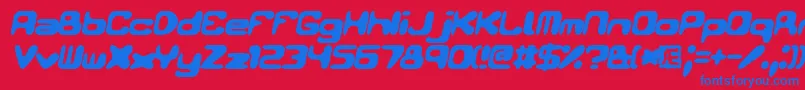 Condui2i Font – Blue Fonts on Red Background