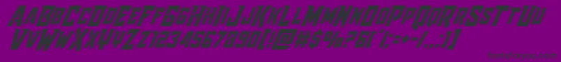 Raidercrusaderital Font – Black Fonts on Purple Background