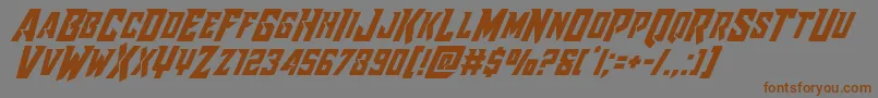 Raidercrusaderital Font – Brown Fonts on Gray Background
