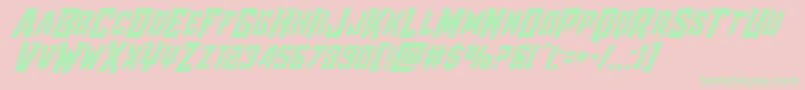 Raidercrusaderital Font – Green Fonts on Pink Background