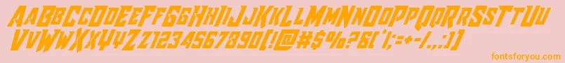 Raidercrusaderital Font – Orange Fonts on Pink Background