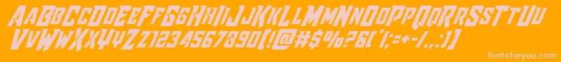 Raidercrusaderital Font – Pink Fonts on Orange Background