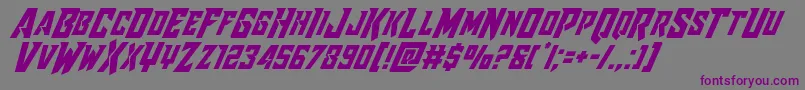 Raidercrusaderital Font – Purple Fonts on Gray Background