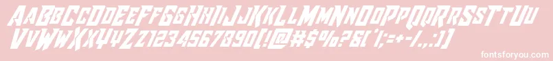 Raidercrusaderital Font – White Fonts on Pink Background