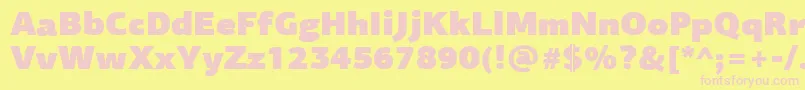 PfagorasansproUltrablack Font – Pink Fonts on Yellow Background