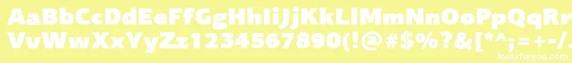 PfagorasansproUltrablack Font – White Fonts on Yellow Background