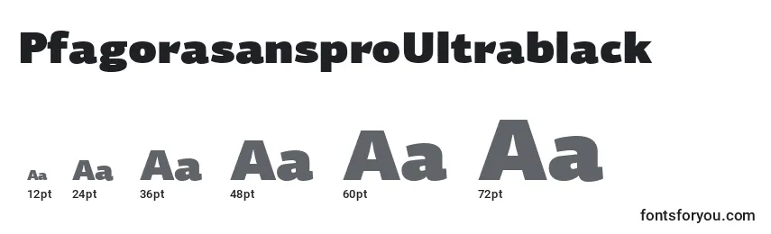 Размеры шрифта PfagorasansproUltrablack