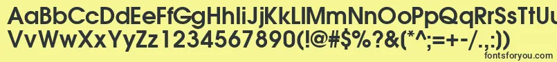 TrendexsskBold Font – Black Fonts on Yellow Background