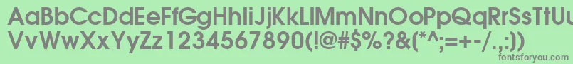 フォントTrendexsskBold – 緑の背景に灰色の文字