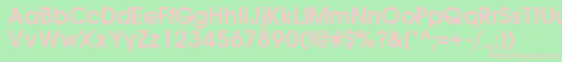 TrendexsskBold-fontti – vaaleanpunaiset fontit vihreällä taustalla