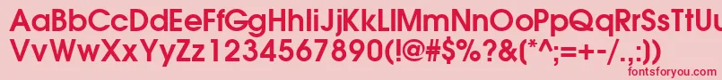 TrendexsskBold Font – Red Fonts on Pink Background