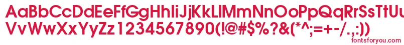 TrendexsskBold-Schriftart – Rote Schriften auf weißem Hintergrund
