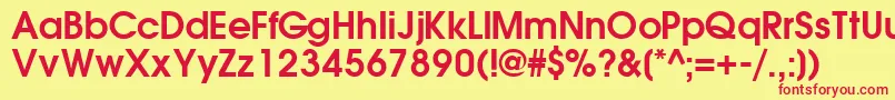 TrendexsskBold Font – Red Fonts on Yellow Background