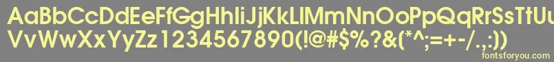 Шрифт TrendexsskBold – жёлтые шрифты на сером фоне