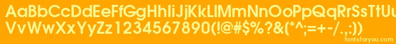 TrendexsskBold Font – Yellow Fonts on Orange Background