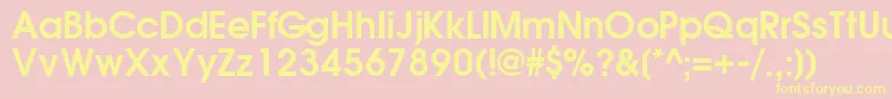 TrendexsskBold Font – Yellow Fonts on Pink Background