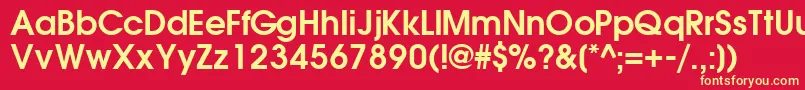 TrendexsskBold Font – Yellow Fonts on Red Background