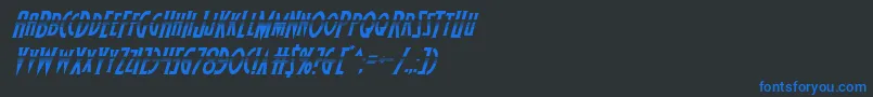 Wolfsbane2halfital Font – Blue Fonts on Black Background