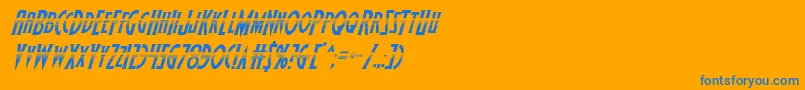 Wolfsbane2halfital Font – Blue Fonts on Orange Background