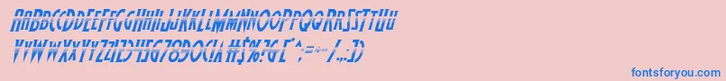 Wolfsbane2halfital Font – Blue Fonts on Pink Background