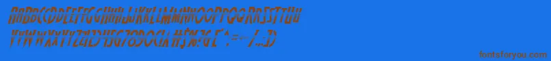 Wolfsbane2halfital Font – Brown Fonts on Blue Background