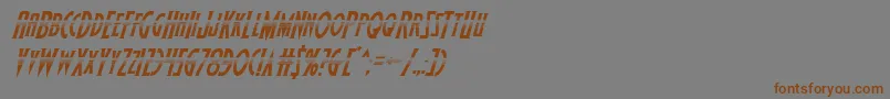 Wolfsbane2halfital-Schriftart – Braune Schriften auf grauem Hintergrund