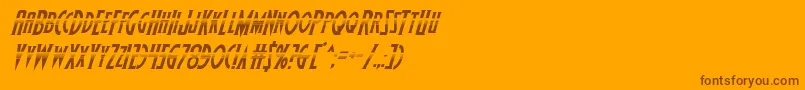 Wolfsbane2halfital Font – Brown Fonts on Orange Background