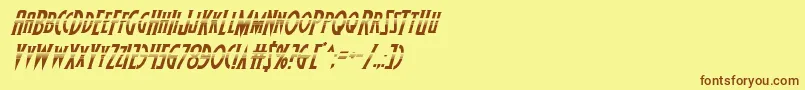 Wolfsbane2halfital Font – Brown Fonts on Yellow Background