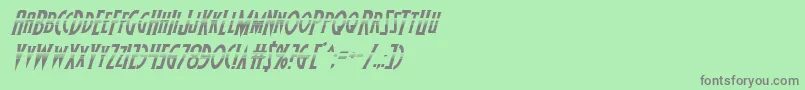 Wolfsbane2halfital Font – Gray Fonts on Green Background