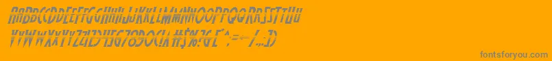 Wolfsbane2halfital Font – Gray Fonts on Orange Background