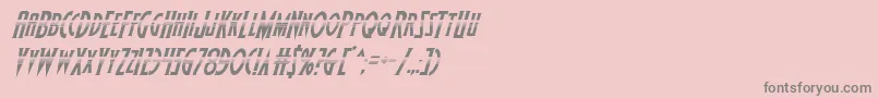 Wolfsbane2halfital Font – Gray Fonts on Pink Background