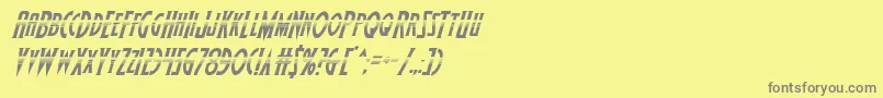 Wolfsbane2halfital Font – Gray Fonts on Yellow Background