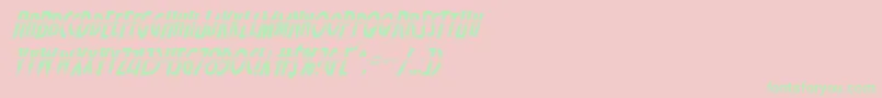 Wolfsbane2halfital Font – Green Fonts on Pink Background
