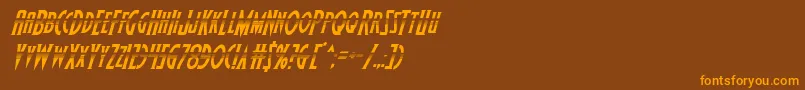 Wolfsbane2halfital Font – Orange Fonts on Brown Background