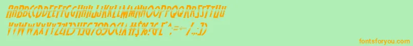 Wolfsbane2halfital Font – Orange Fonts on Green Background