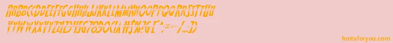 Wolfsbane2halfital Font – Orange Fonts on Pink Background