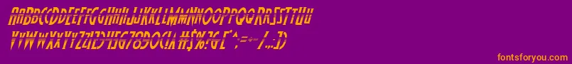 Wolfsbane2halfital Font – Orange Fonts on Purple Background