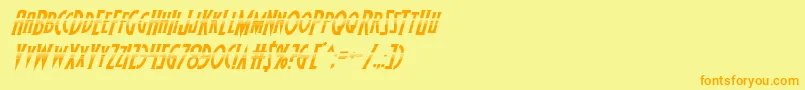 Wolfsbane2halfital Font – Orange Fonts on Yellow Background