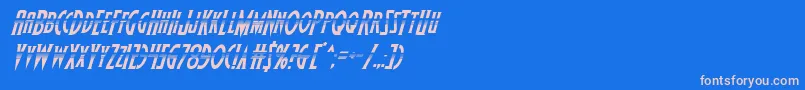 Wolfsbane2halfital Font – Pink Fonts on Blue Background