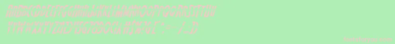 Wolfsbane2halfital Font – Pink Fonts on Green Background
