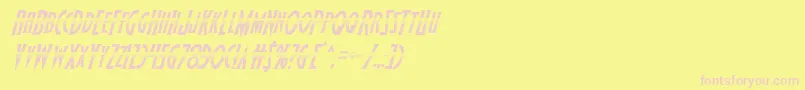Wolfsbane2halfital Font – Pink Fonts on Yellow Background