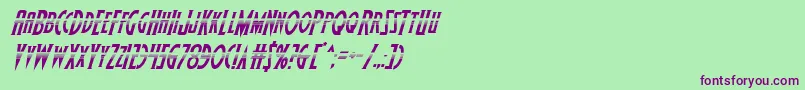 Wolfsbane2halfital Font – Purple Fonts on Green Background