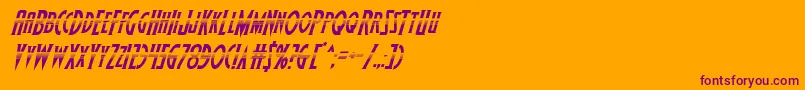 Wolfsbane2halfital Font – Purple Fonts on Orange Background