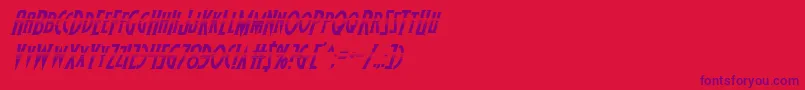 Wolfsbane2halfital Font – Purple Fonts on Red Background