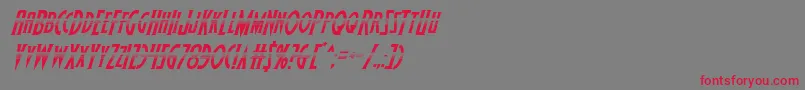 Wolfsbane2halfital Font – Red Fonts on Gray Background