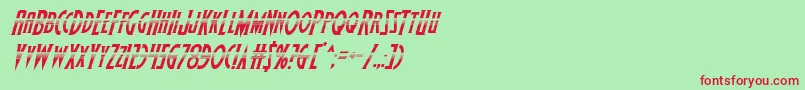 Wolfsbane2halfital Font – Red Fonts on Green Background