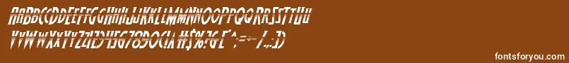 Wolfsbane2halfital Font – White Fonts on Brown Background