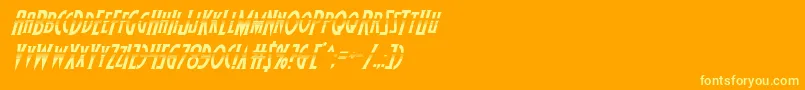 Wolfsbane2halfital Font – Yellow Fonts on Orange Background